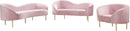 Ritz Pink Velvet Loveseat - Town Of Bargains Furniture - NY