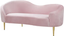 Ritz Pink Velvet Loveseat - Town Of Bargains Furniture - NY