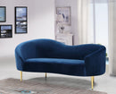 Ritz Navy Velvet Loveseat - Town Of Bargains Furniture - NY