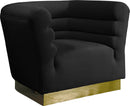 Bellini Black Velvet Chair - Town Of Bargains Furniture - NY