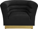 Bellini Black Velvet Chair - Town Of Bargains Furniture - NY