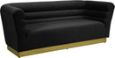 Bellini Black Velvet Sofa - Town Of Bargains Furniture - NY