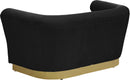 Bellini Black Velvet Loveseat - Town Of Bargains Furniture - NY