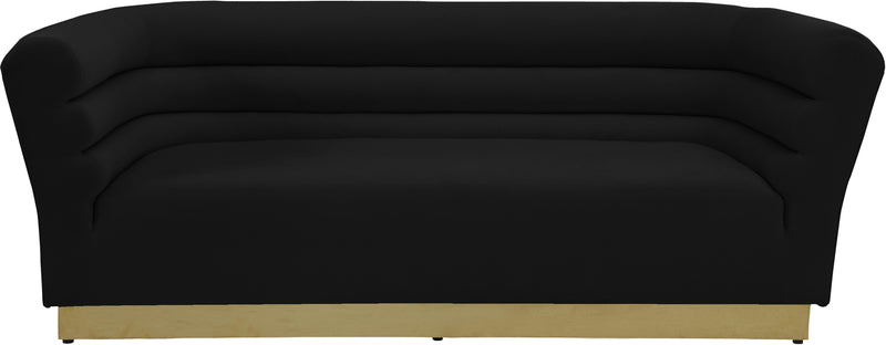 Bellini Black Velvet Sofa