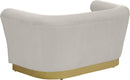Bellini Cream Velvet Loveseat - Town Of Bargains Furniture - NY