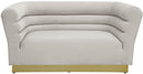 Bellini Cream Velvet Loveseat - Town Of Bargains Furniture - NY