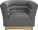 Bellini Grey Velvet Chair - Town Of Bargains Furniture - NY
