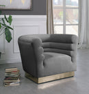 Bellini Grey Velvet Chair - Town Of Bargains Furniture - NY