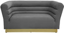 Bellini Grey Velvet Loveseat - Town Of Bargains Furniture - NY