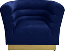 Bellini Navy Velvet Chair - Town Of Bargains Furniture - NY