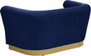 Bellini Navy Velvet Loveseat - Town Of Bargains Furniture - NY