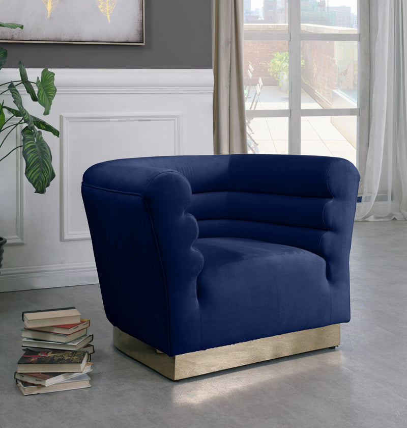 Bellini Navy Velvet Chair