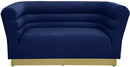 Bellini Navy Velvet Loveseat - Town Of Bargains Furniture - NY