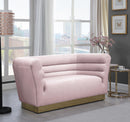 Bellini Pink Velvet Loveseat - Town Of Bargains Furniture - NY