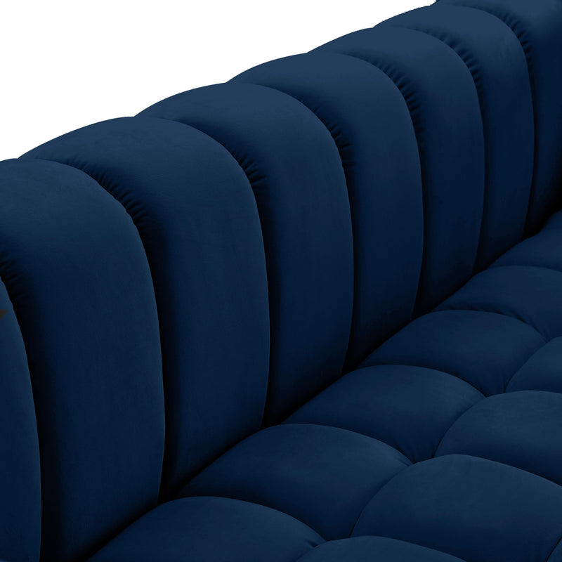 Gwen Navy Velvet Sofa - Town Of Bargains Furniture - NY