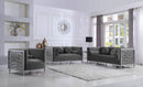 Opal Grey Velvet Loveseat - Town Of Bargains Furniture - NY