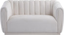 Dixie Cream Velvet Loveseat - Town Of Bargains Furniture - NY
