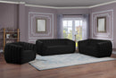 Dixie Black Velvet Loveseat - Town Of Bargains Furniture - NY