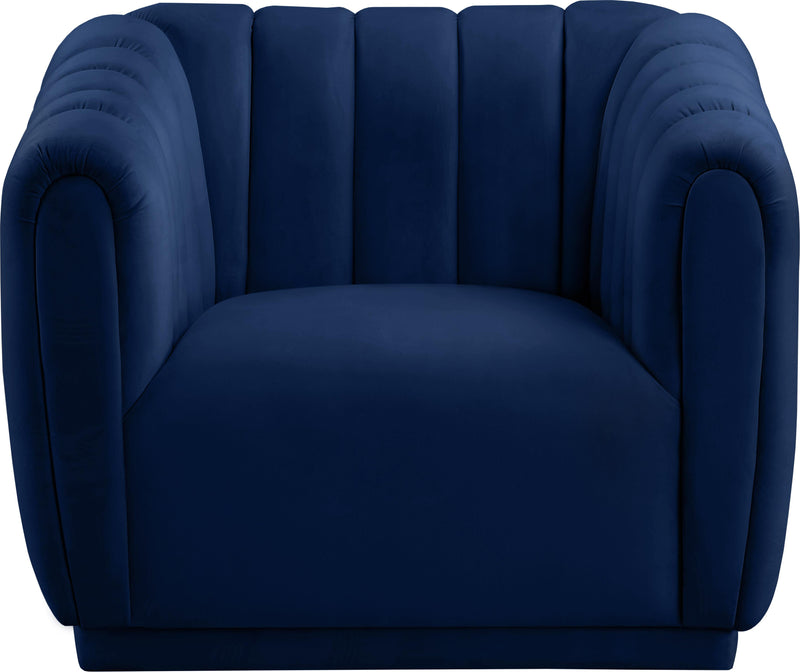 Dixie Navy Velvet Chair