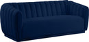Dixie Navy Velvet Sofa - Town Of Bargains Furniture - NY