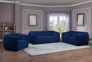 Dixie Navy Velvet Sofa - Town Of Bargains Furniture - NY