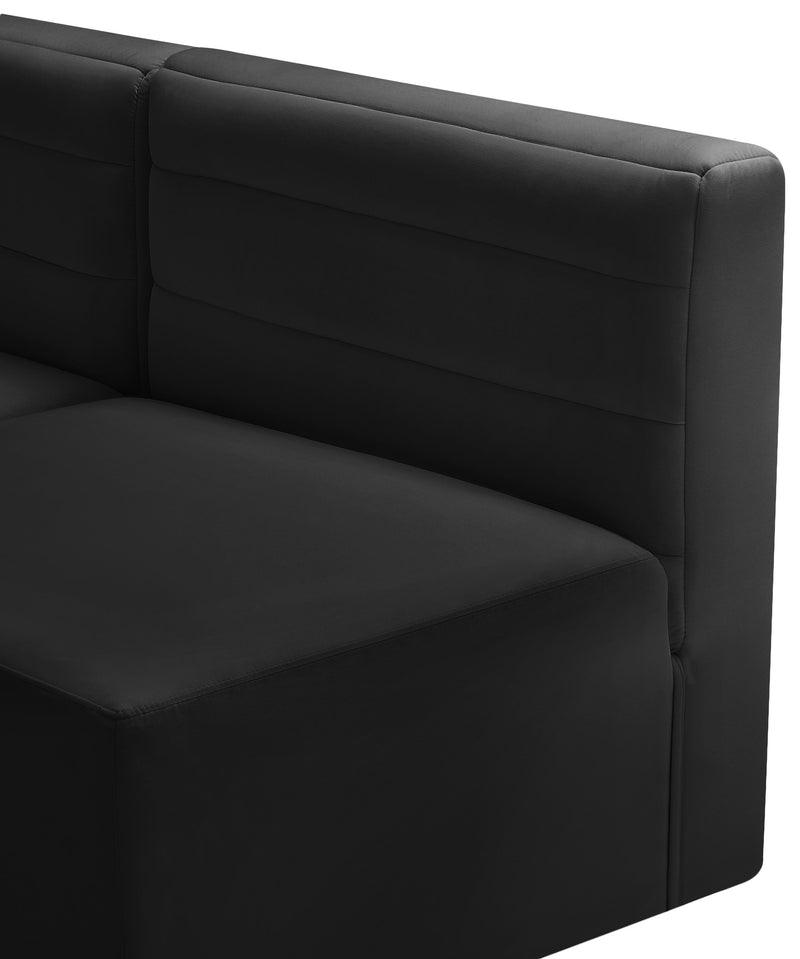 Quincy Black Velvet Modular Sofa - Town Of Bargains Furniture - NY