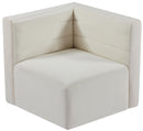 Quincy Cream Velvet Modular Corner Chair