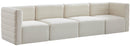 Quincy Cream Velvet Modular Sofa
