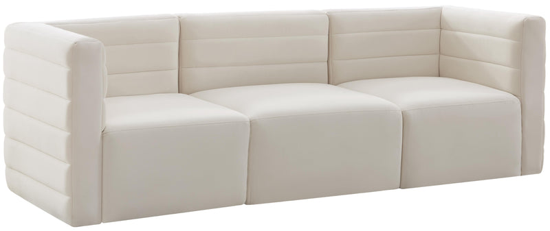 Quincy Cream Velvet Modular Sofa