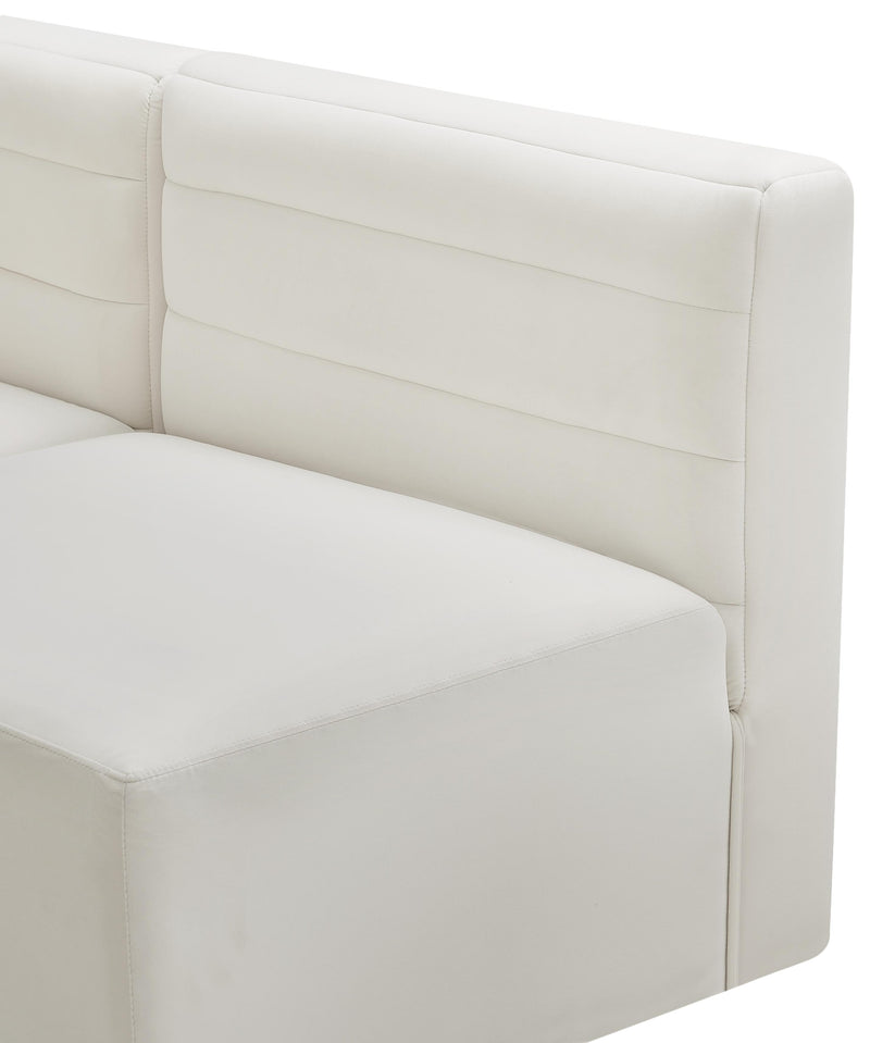 Quincy Cream Velvet Modular Sofa - Town Of Bargains Furniture - NY