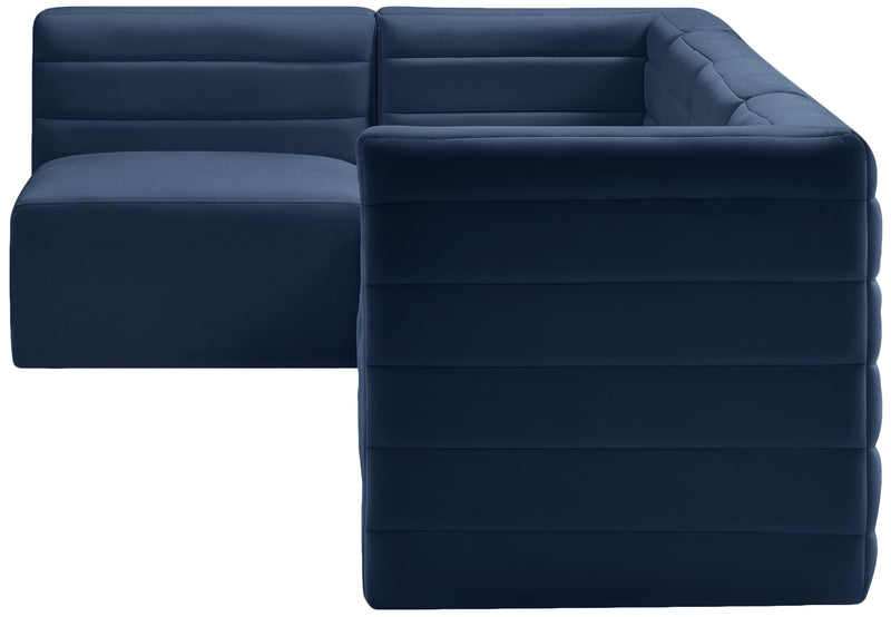 Quincy Navy Velvet Modular Sectional