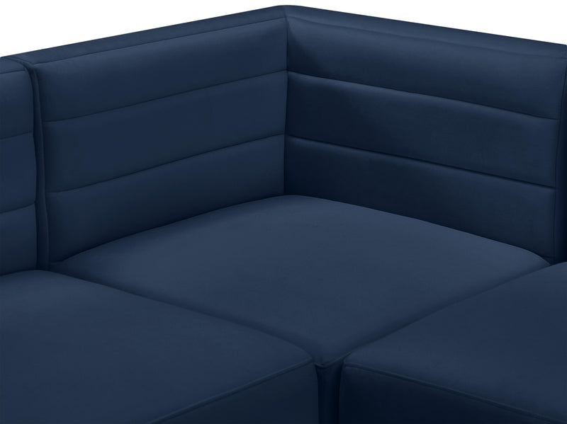 Quincy Navy Velvet Modular Sectional - Town Of Bargains Furniture - NY