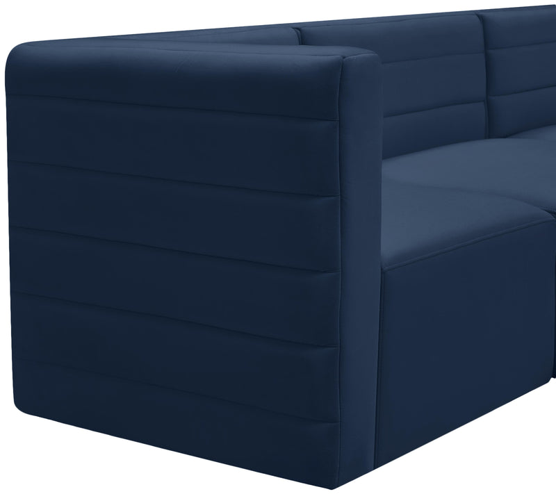 Quincy Navy Velvet Modular Sofa - Town Of Bargains Furniture - NY
