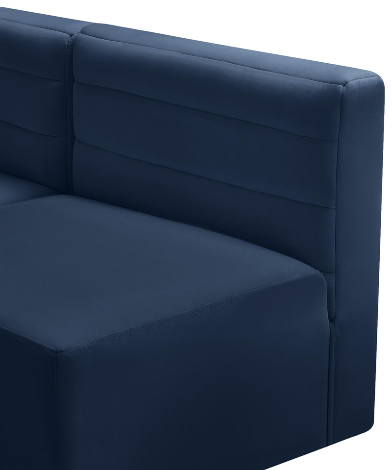 Quincy Navy Velvet Modular Sofa - Town Of Bargains Furniture - NY