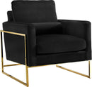 Mila Black Velvet Chair - Town Of Bargains Furniture - NY