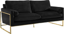 Mila Black Velvet Sofa - Town Of Bargains Furniture - NY