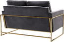 Mila Grey Velvet Loveseat - Town Of Bargains Furniture - NY