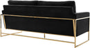 Mila Black Velvet Sofa - Town Of Bargains Furniture - NY
