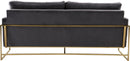 Mila Grey Velvet Sofa - Town Of Bargains Furniture - NY
