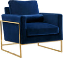 Mila Navy Velvet Chair - Town Of Bargains Furniture - NY