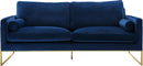 Mila Navy Velvet Sofa - Town Of Bargains Furniture - NY