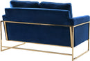 Mila Navy Velvet Loveseat - Town Of Bargains Furniture - NY