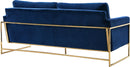Mila Navy Velvet Sofa - Town Of Bargains Furniture - NY