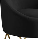 Serpentine Black Velvet Chair - Town Of Bargains Furniture - NY