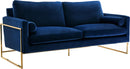 Mila Navy Velvet Sofa - Town Of Bargains Furniture - NY