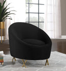 Serpentine Black Velvet Chair - Town Of Bargains Furniture - NY