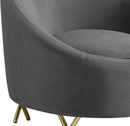 Serpentine Grey Velvet Chair - Town Of Bargains Furniture - NY