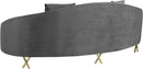 Serpentine Grey Velvet Sofa - Town Of Bargains Furniture - NY