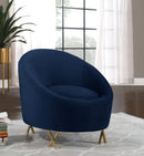 Serpentine Navy Velvet Chair - Town Of Bargains Furniture - NY
