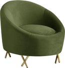 Serpentine Olive Velvet Chair - Town Of Bargains Furniture - NY